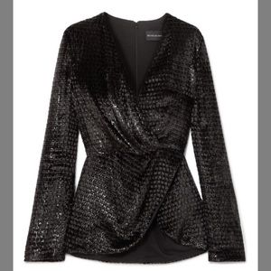 Brandon maxwell wrap blouse